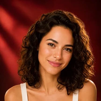 Cheveux bouclés mi-longs